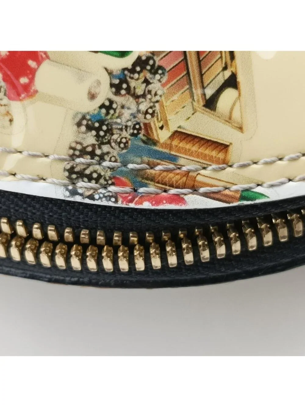 Louis Vuitton Stickers Alma BB Ivory Black Multi Vernis Handbag